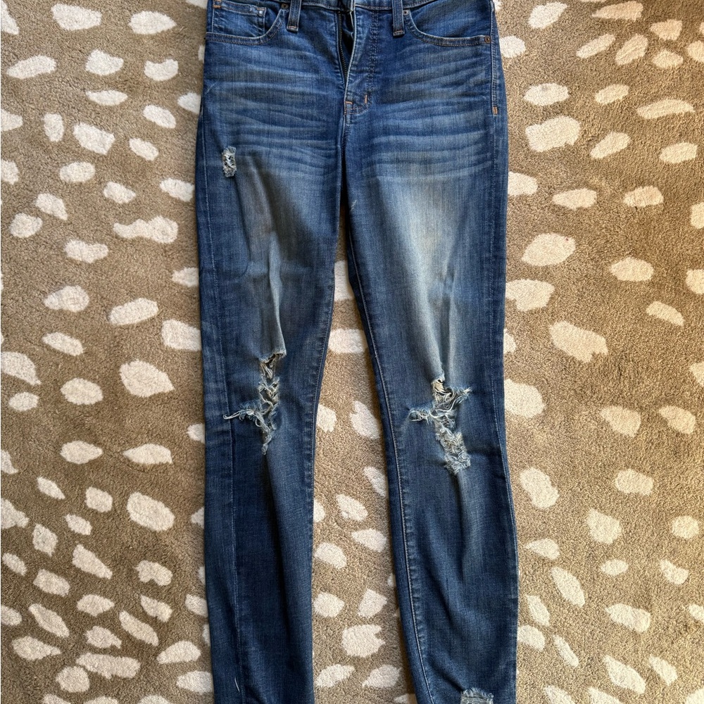 Madewell 9” High-Rise Skinny Jeans – Size 25 – Distressed